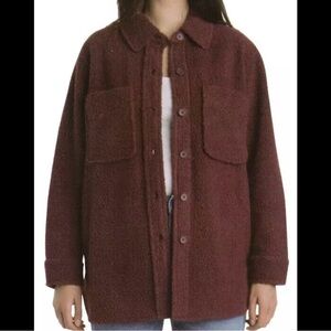 Ecothreads Ladies' Long Sleeve Boucle with 2 Pockets Shirt Jacket